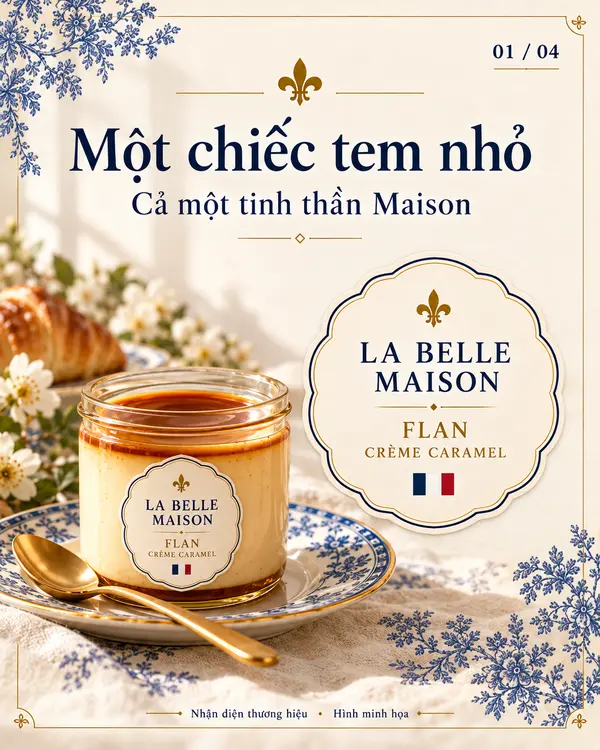 Một chiếc tem nhỏ, cả một tinh thần Maison.